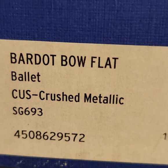 Stuart Weitzman Bardot Mettalic Bow Leather  Ballet Flats Size 6.5 - Picture 5 of 5